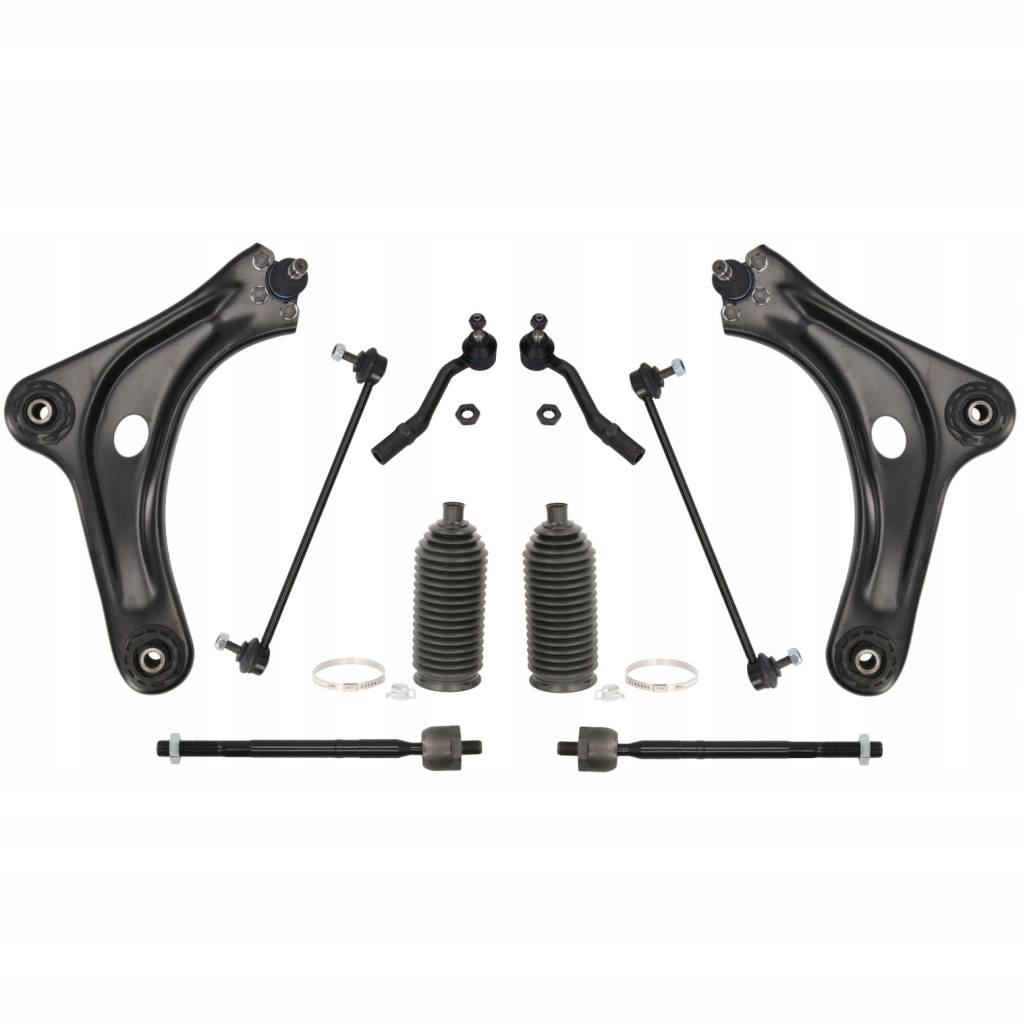 фото №1, Рычаги + тяги + насадки + соединители стабилизатора перед citroen c2 c3 i