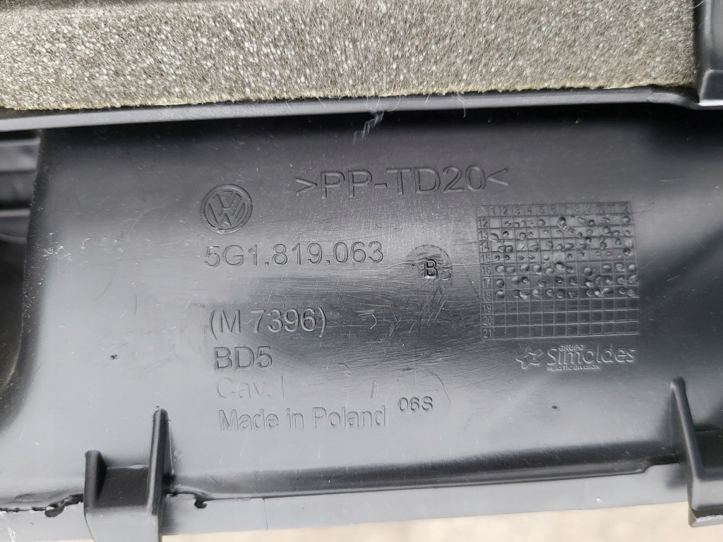 фото №9, Каркас кронштейн панели приборной панели консоли vw golf vii 7 5g оригинал europa