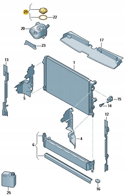 Кришка радіатора audi a1- a3- q3- tt в Україні