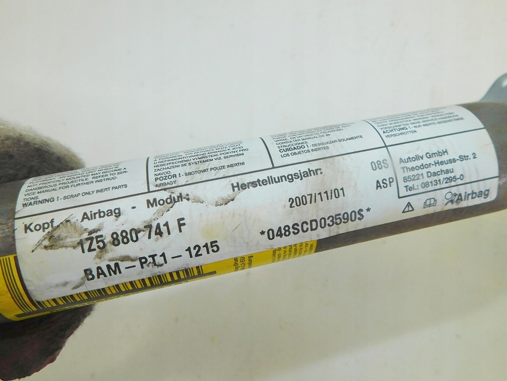 фото №6, Skoda octavia ii 2005r шторка безопасности подушка безопасности левая 1z5880741f