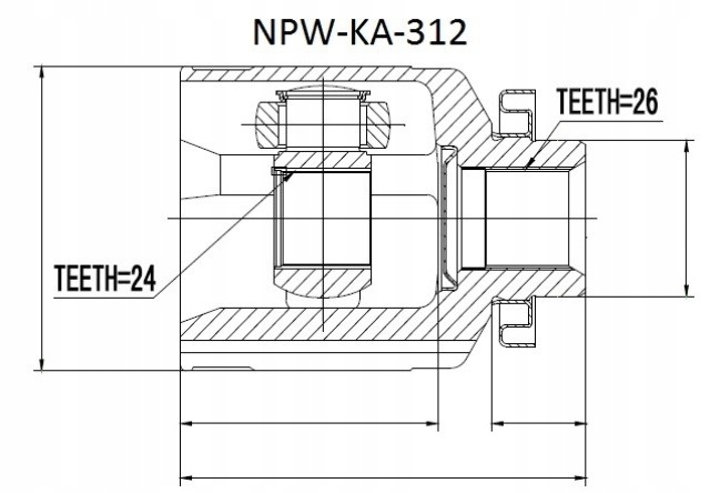 фото №2, Шарнір wew. kia sportage iii 2.0 04-10 /правий/