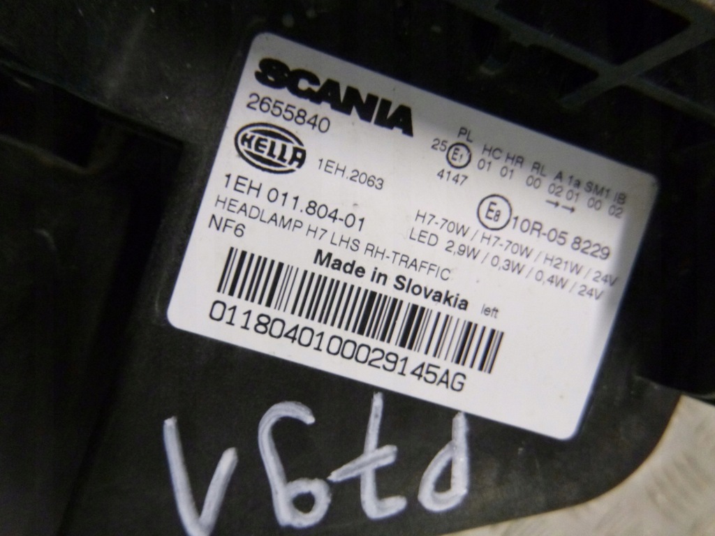 фото №3, Scania r s лампа передня ліва комплектна