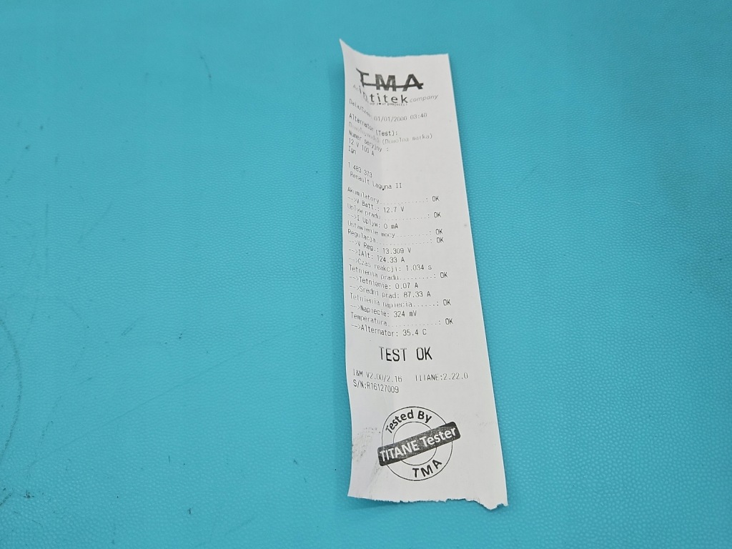 Test генератор renault laguna 2 8200153710 2.0 16v с Разборки