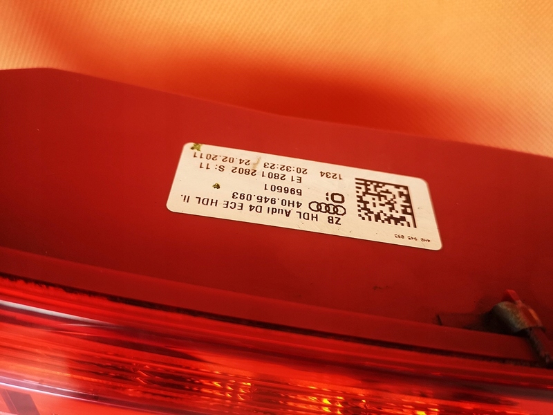 Audi a8 4h фары задний led комплект 4h0945093 / 094 / 095 / 096 Доставка