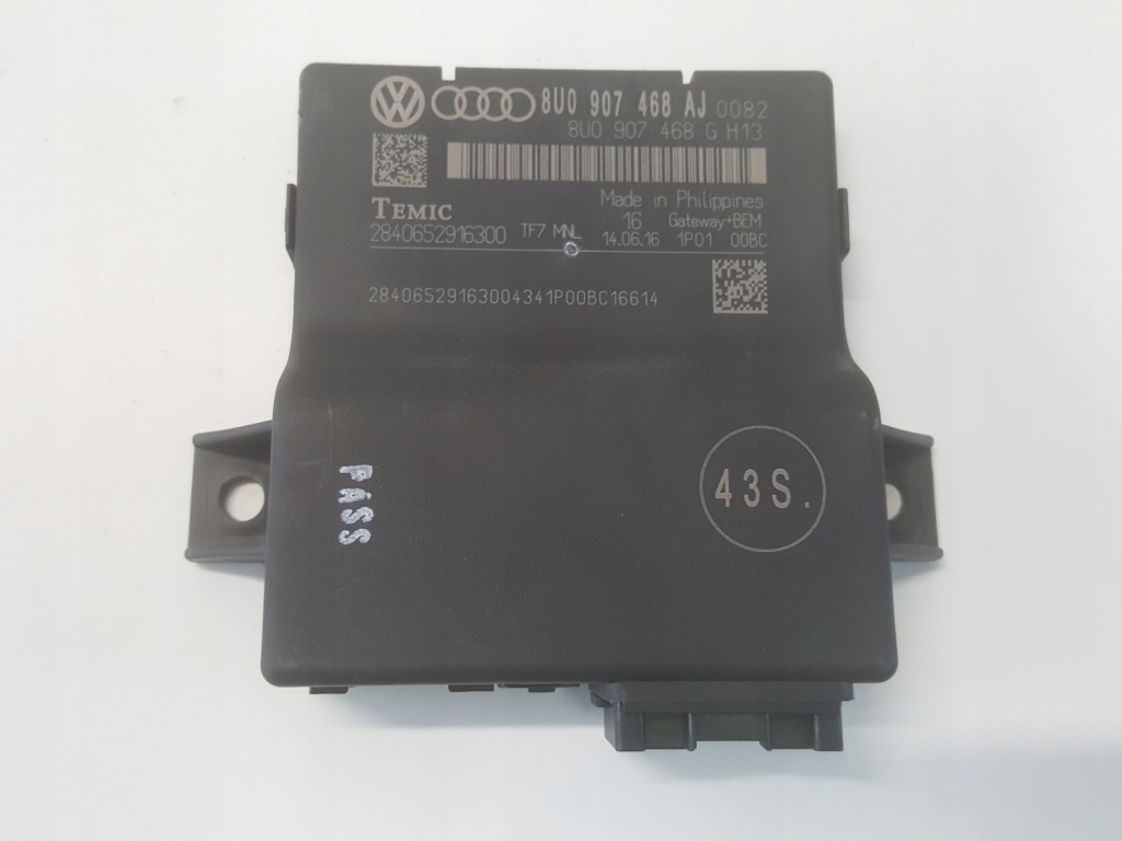 фото №1, Audi q3 8u0 a1 модуль блок керування шлюз 16r.