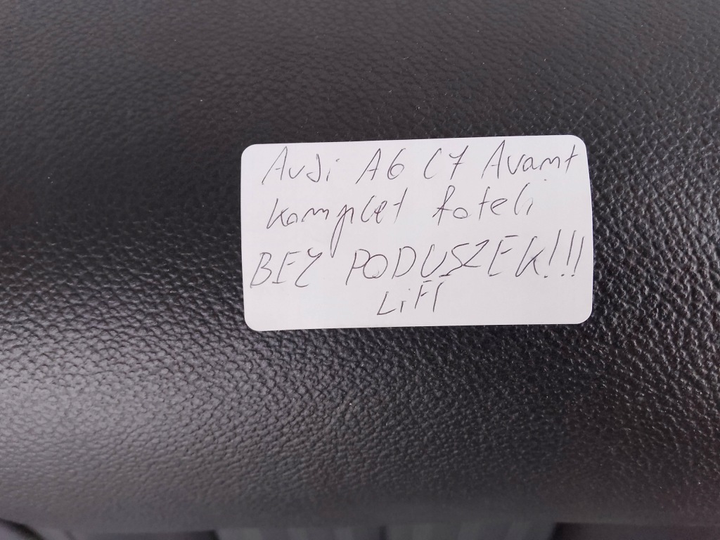 фото №7, Audi a6 c7 avant комплект сидений задняя перед заднее сиденье lift bez подушек подушка безопасности