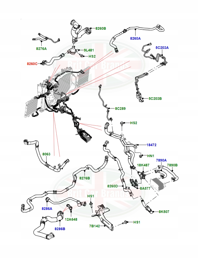 фото №3, Wąż шланг wody land rover defender l663 lr188922 r8b28d050da