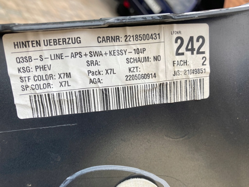 фото №12, Audi q3 83f s-line sportback 18- бампер задний задняя