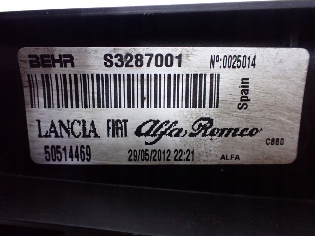 фото №7, Комплект радиатор вентилятор 1.4 tb giulietta 12r