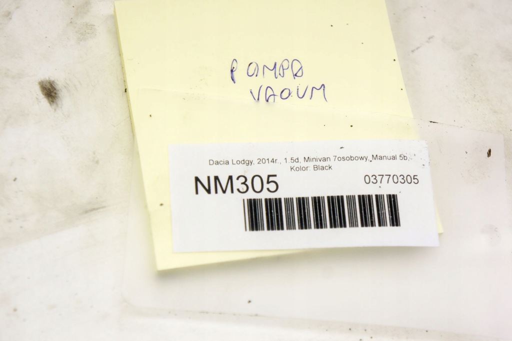 фото №7, Nm305 dacia lodgy 1.5d насос вакуум