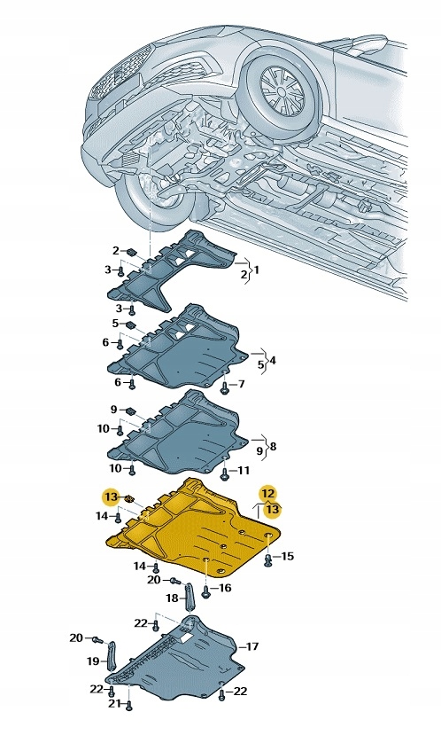 фото №1, Захист підвіска 2.0 tdi cupra formentor оригінал 5wa825236d
