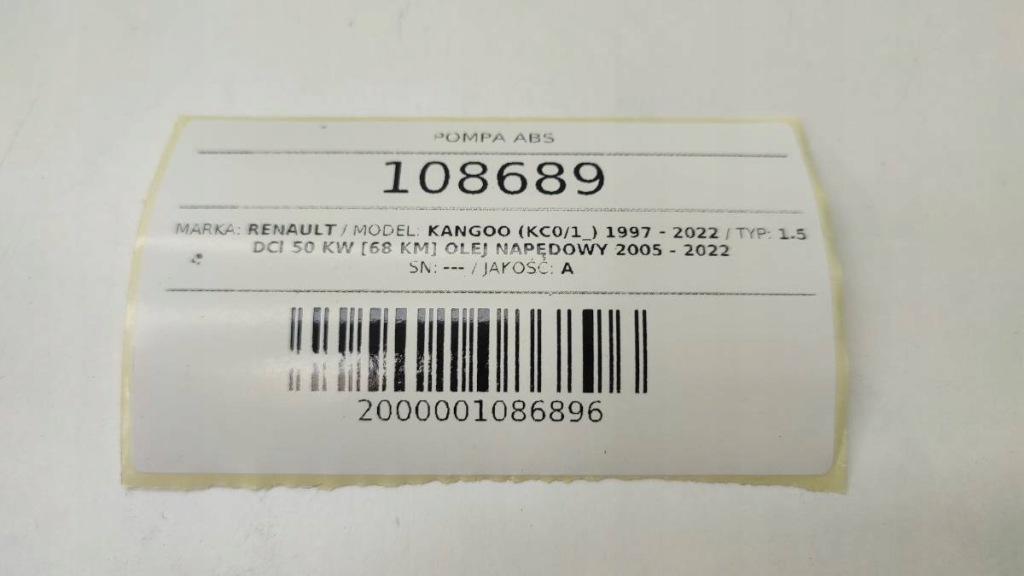 фото №7, Насос abs блок управления renault kangoo ii 2110100237