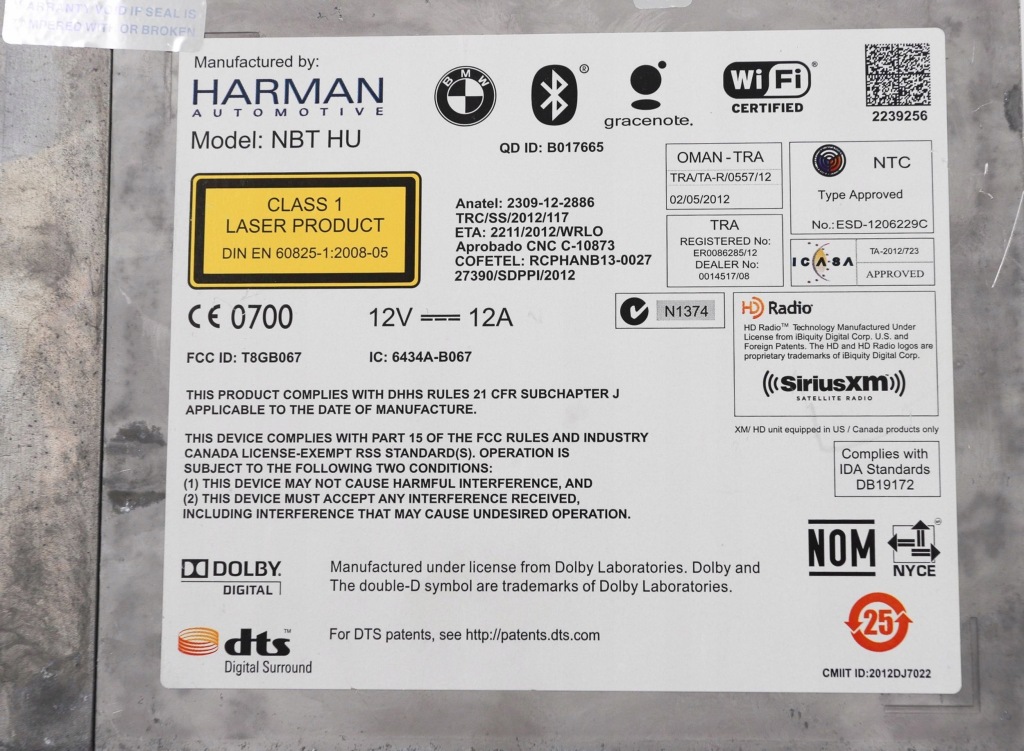 фото №3, Bmw i3 2015 панель / радіопрогравач cd/dvd/gps 9389852