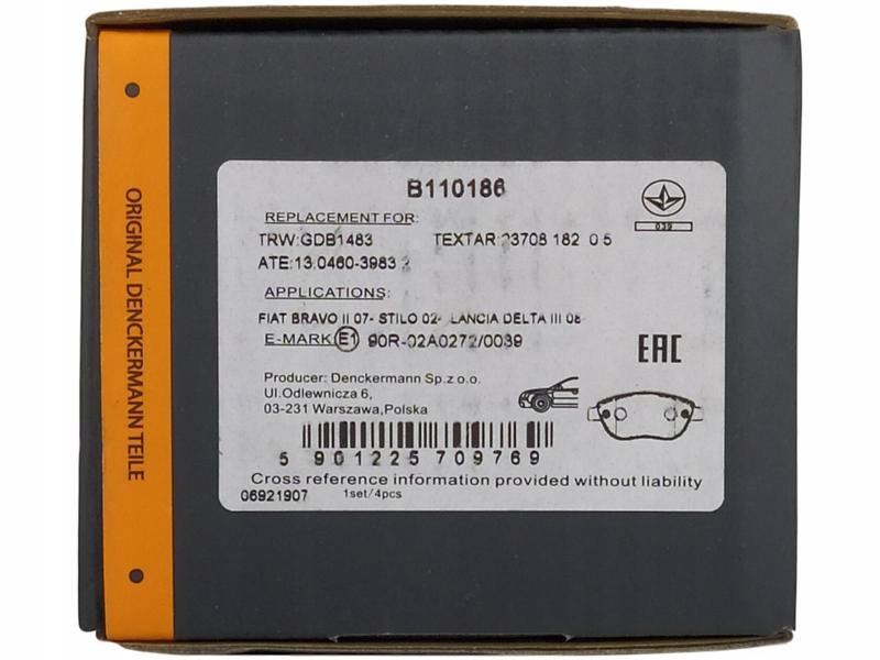 фото №6, Denckermann гальмівні диски+ гальмівні колодки перед fiat bravo ii