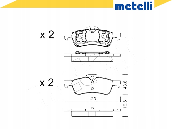 фото №2, Metelli 22-0556-0 набір гальмівних колодок гальмівних, гальма дискові