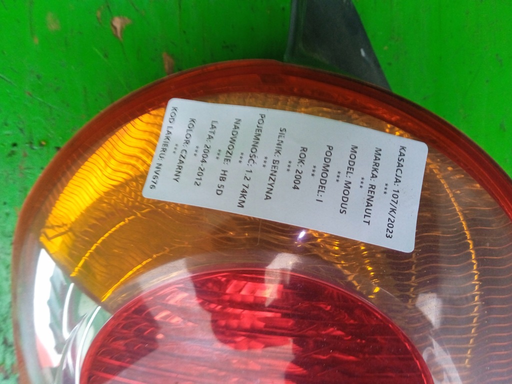 фото №6, Лампа левая задняя renault modus i