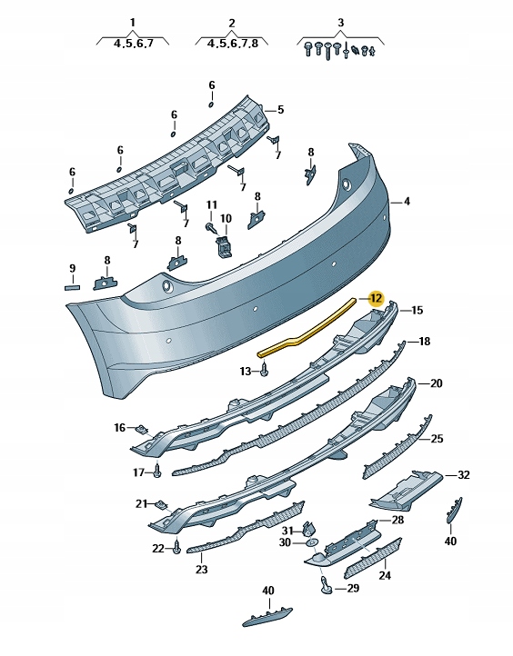фото №1, Усилитель спойлер бампера задняя audi a1 aso оригинал