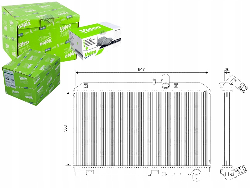 фото №1, Val701561 радиатор двигателя механическая mazda rx-8