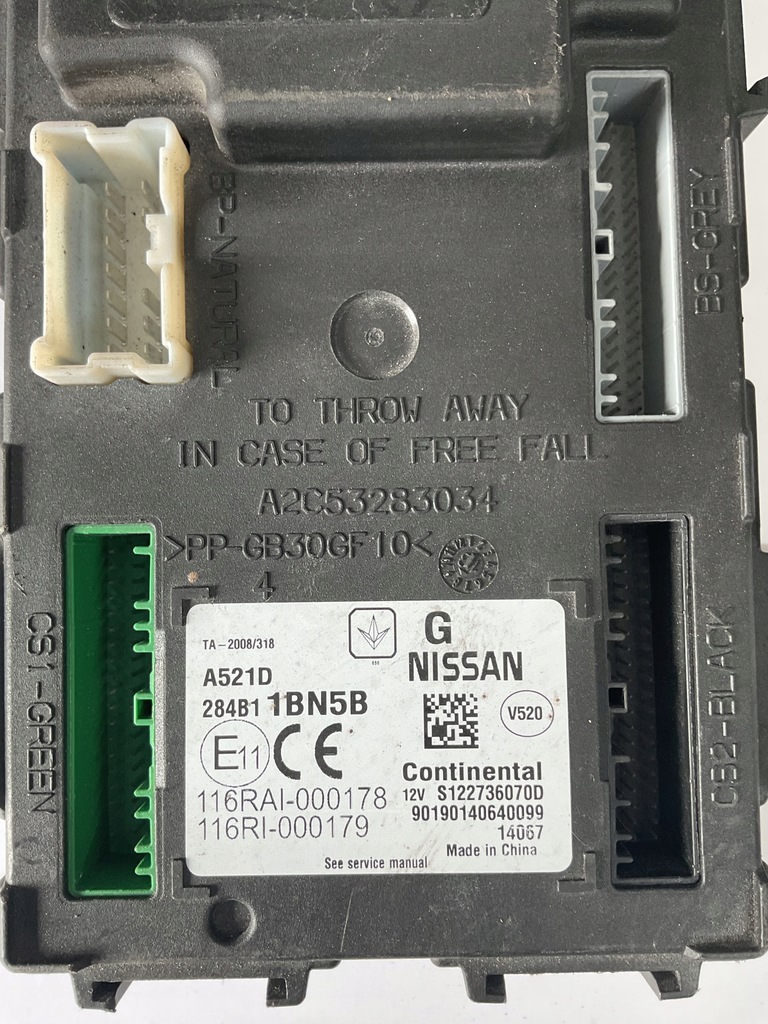 фото №5, Блок управления модуль комфорта bcm nissan infiniti qx70 2013-2018r fx30d europa