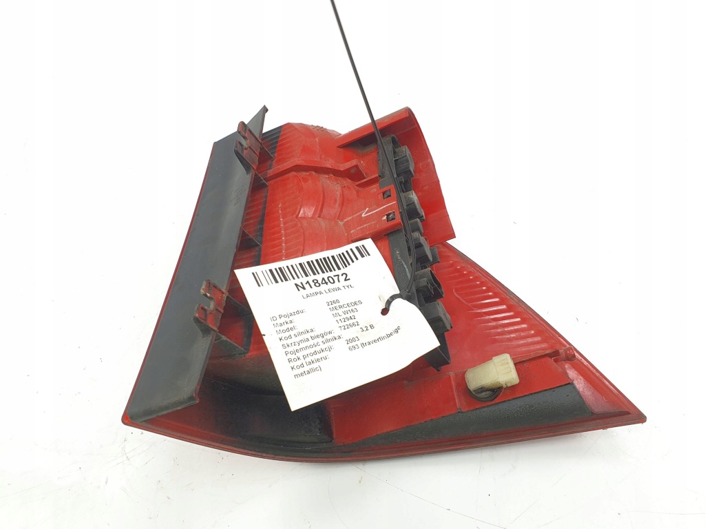 фото №3, Лампа левая задняя mercedes ml w163