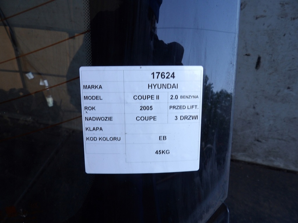 фото №8, Hyundai coupe ii кришка багажника задня lak. eb