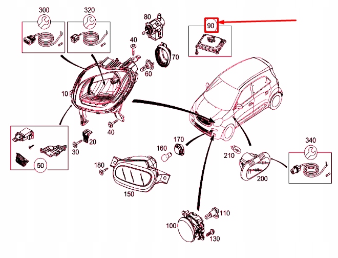 фото №9, Smart forfour 453 headlamp управление unit a4538204400