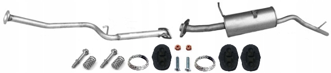 фото №1, Suzuki samurai 1.9 td хетчбек 1998-2000 гасник кінцевий труба комплект