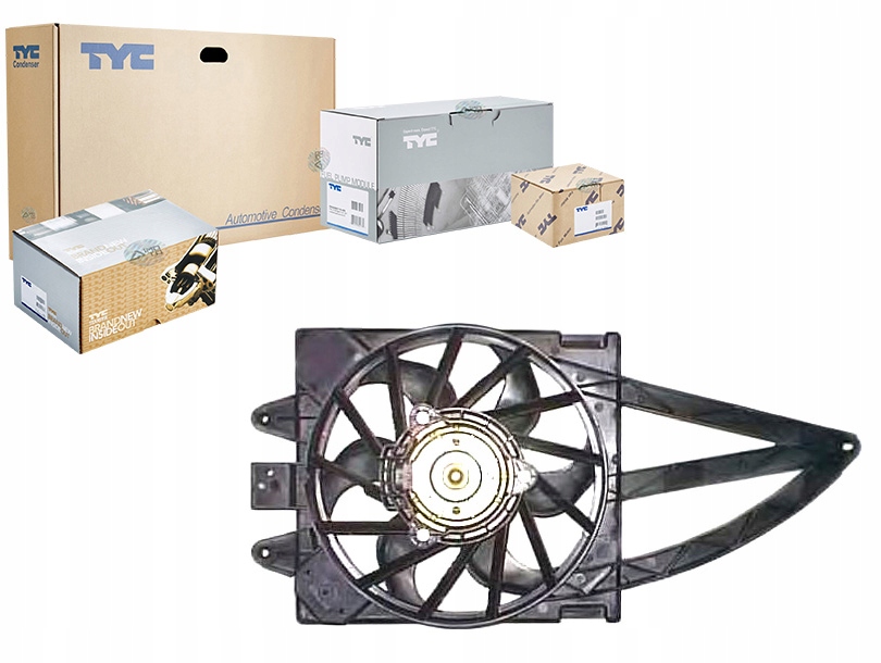 фото №1, Вентилятор радіатора з корпус fiat panda 1.3d