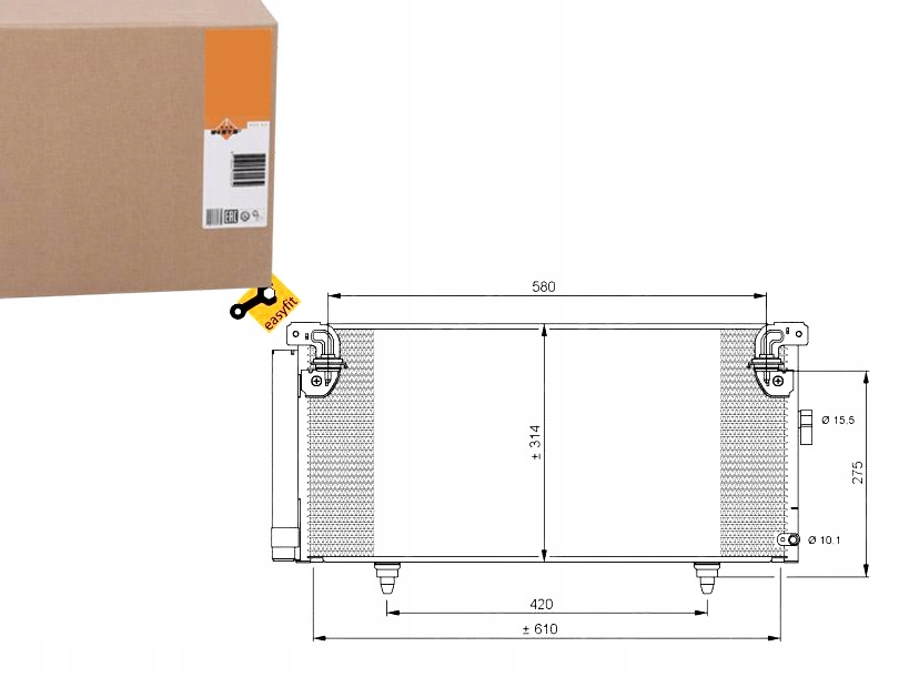 фото №1, Конденсатор кондиционера subaru legacy iv kombi 2.0
