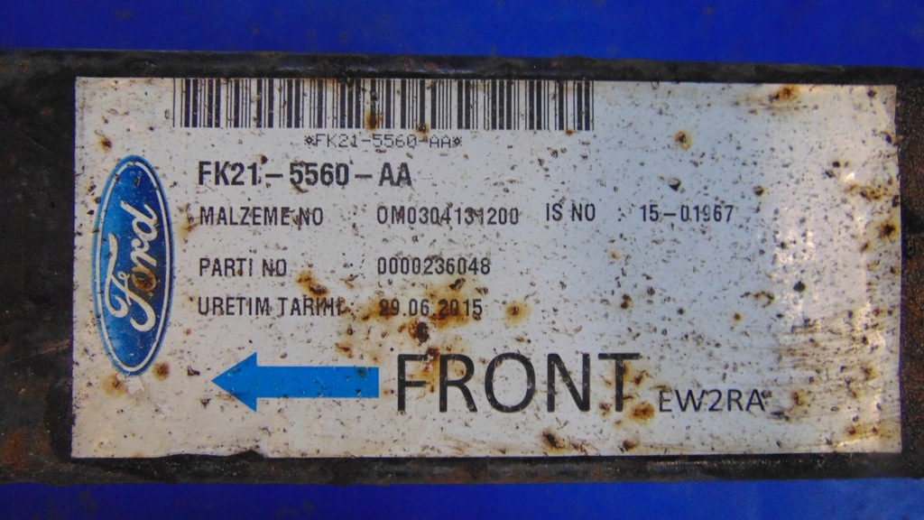 фото №3, Рессора щетка задняя задний ford transit custom 12-20 rok