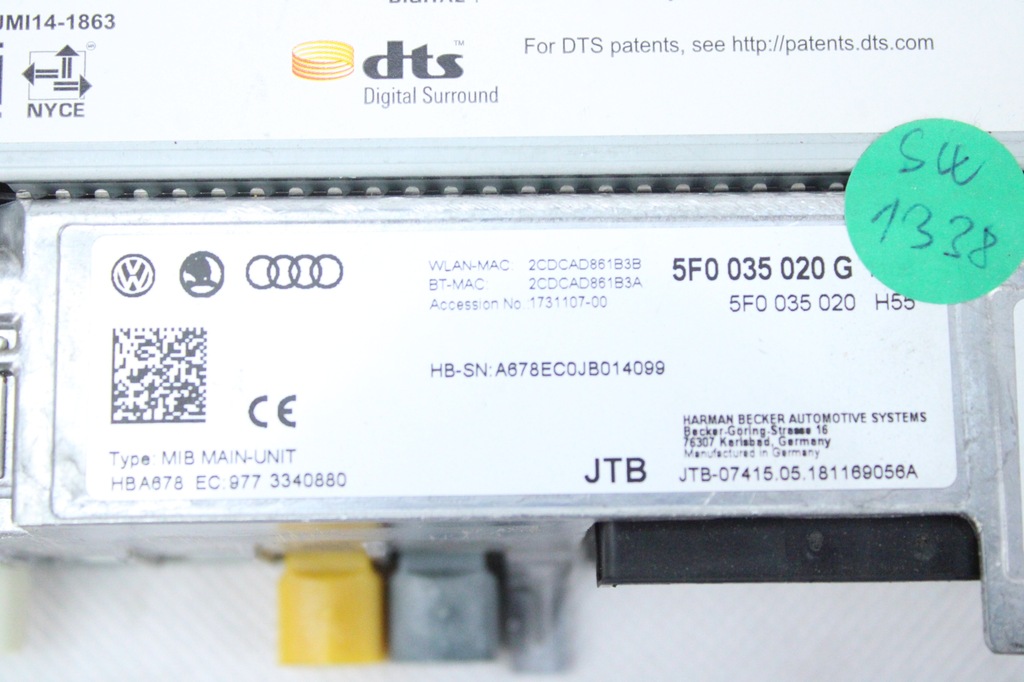 фото №4, Модуль радио навигация cupra ateca 5f0035020g