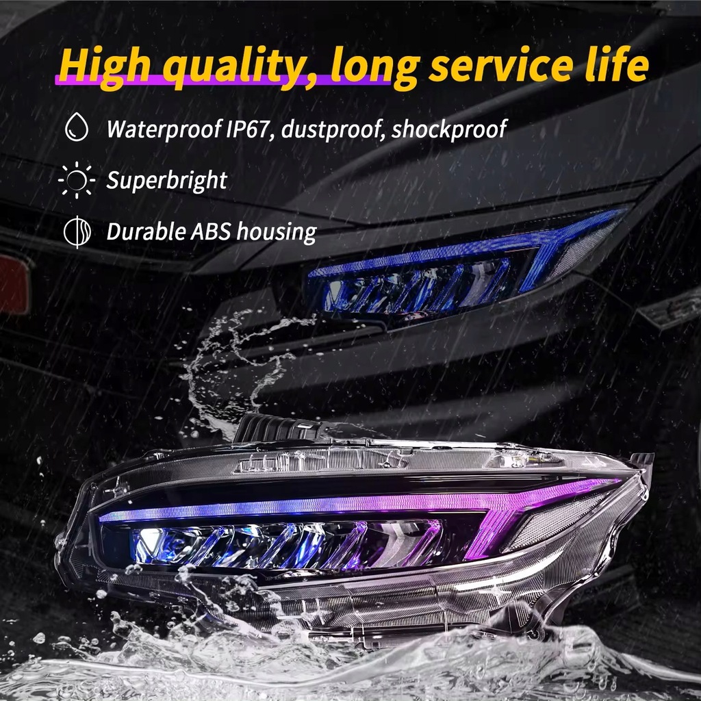 фото №13, Модуль фара led rgb do honda civic sedan хетчбек type r 2016-2021