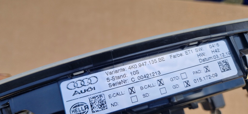 фото №6, Лампа стельовий audi a6 c8 4k0947135be оригінал