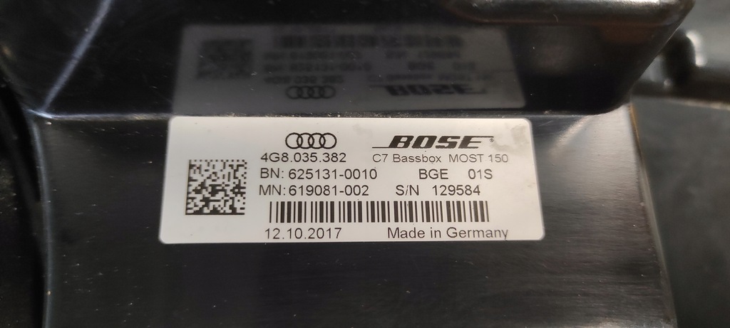 фото №8, Динамик сабвуфер bose audi a6 4g a7 rs7 4g8035382