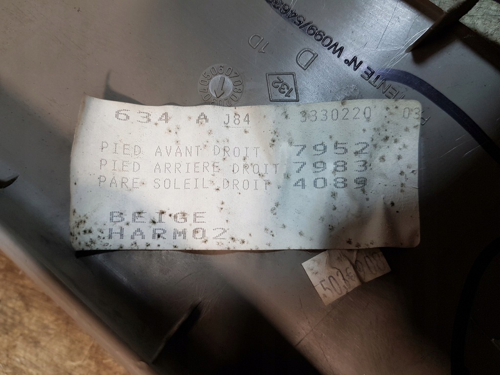 фото №4, Пластик защита стойка задняя пара renault scenic ii