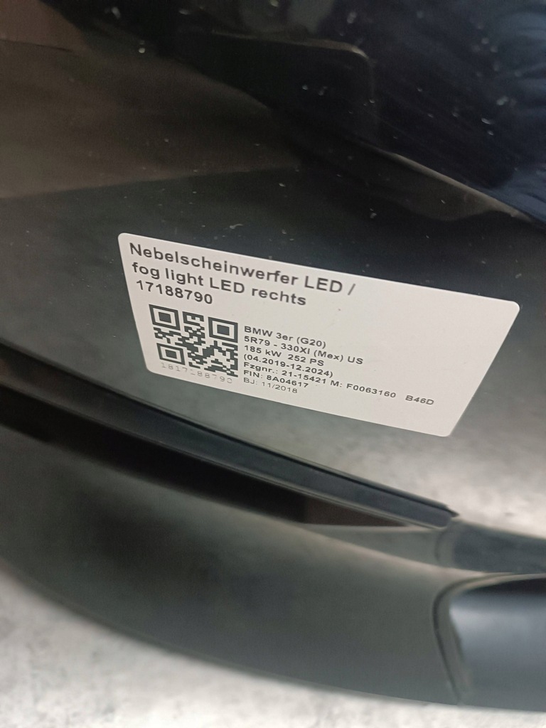 фото №8, Бампер передній bmw 3 g20 g21usa колір 475