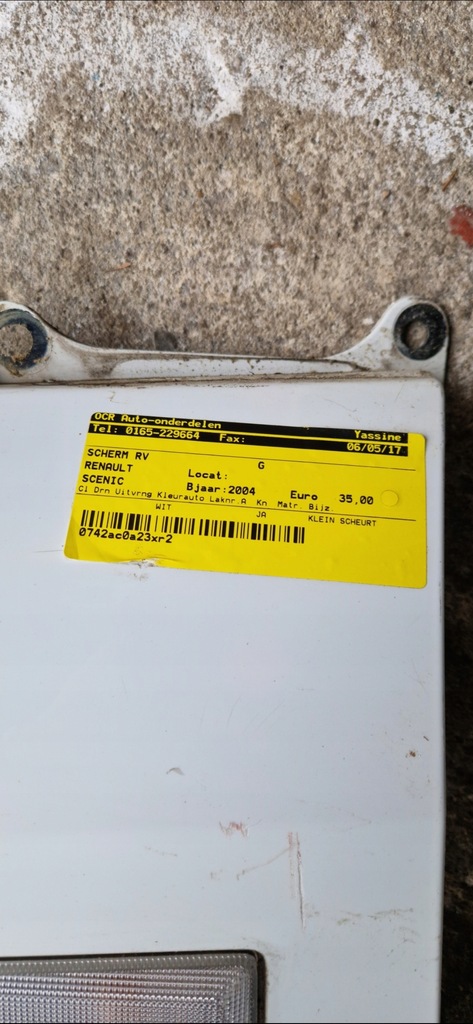 фото №2, Крыло левый перед renault scenic ii