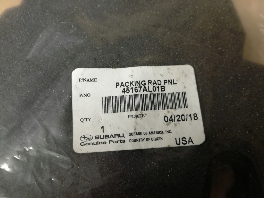 фото №1, Захист дефлектор радіатора subaru 45167al01b