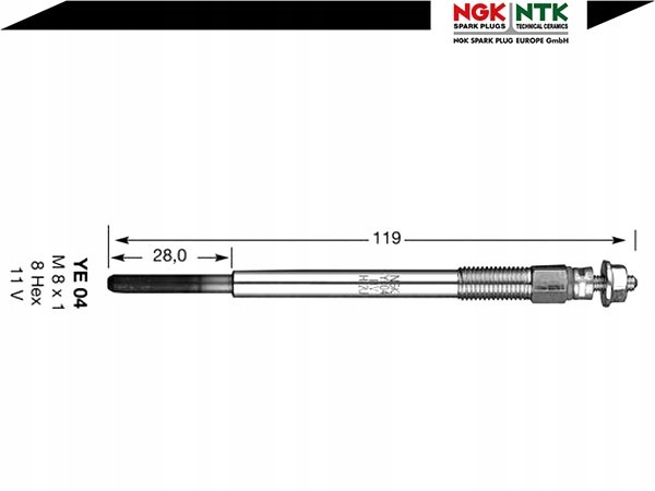 Свеча накаливания [ngk] Цена