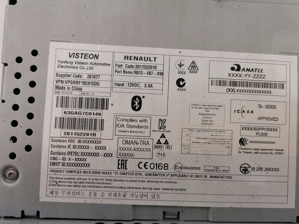 фото №3, Renault clio iv радио 281152291r