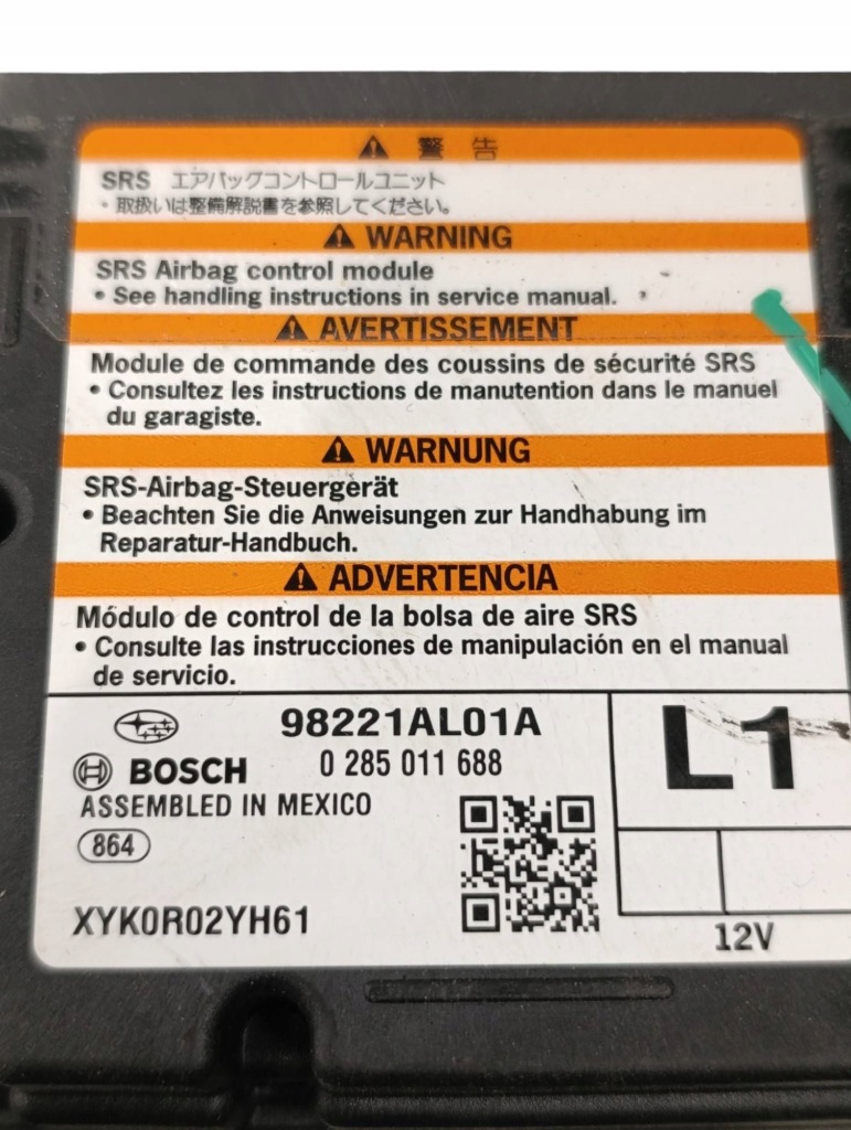 Subaru outback bs 2016 всі блок керування / модуль подушка безпеки Зі Шроту