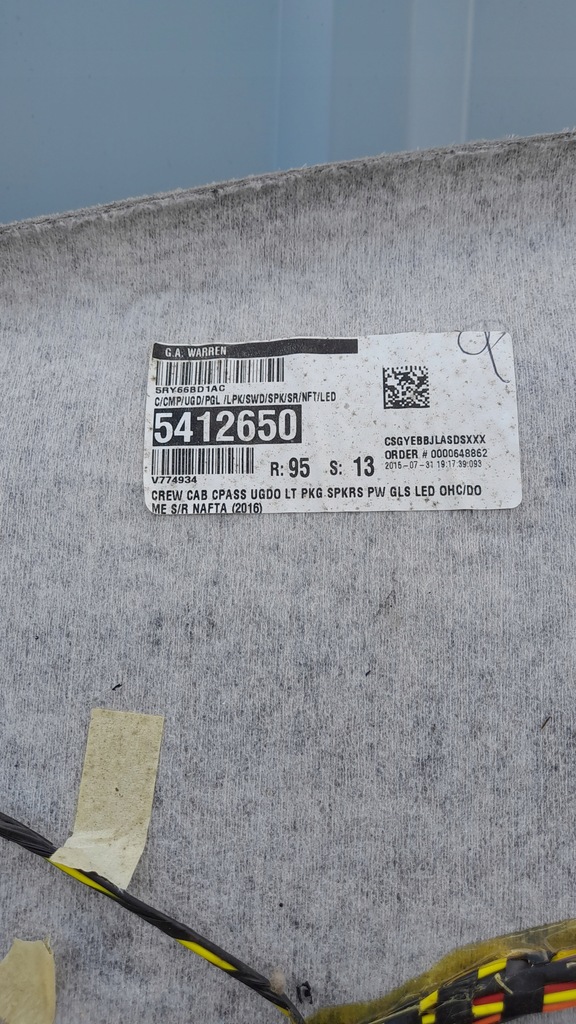 фото №15, Dodge ram 1500 13-18 потолок crew cab люк 5ry66bd1ac usa