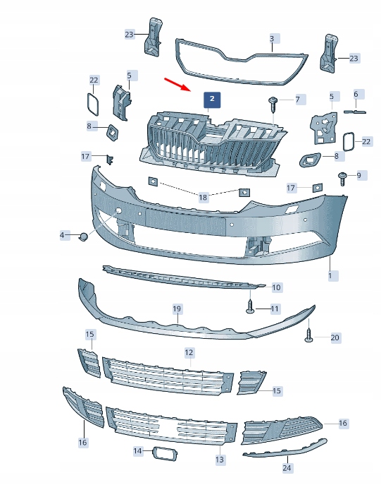 фото №2, Skoda fabia mk3 радиатор решётка 6v0853653c9b9