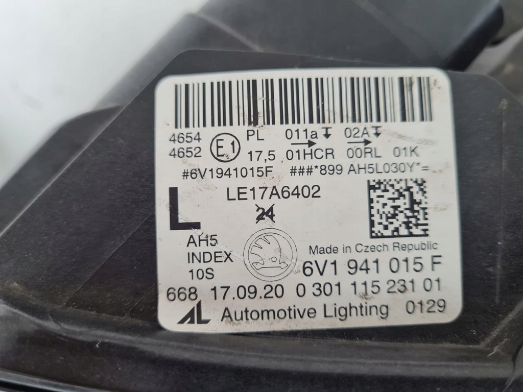 фото №13, Skoda fabia iii 3 lift повний лампи перед full led 6v1941015f 6v1941016f
