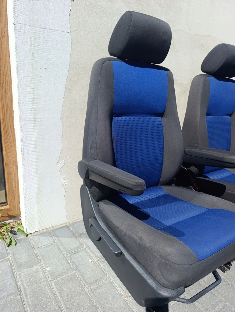 фото №12, Vw t5 t6 комплект сидінь передніх пасажир водій перед niebieskie