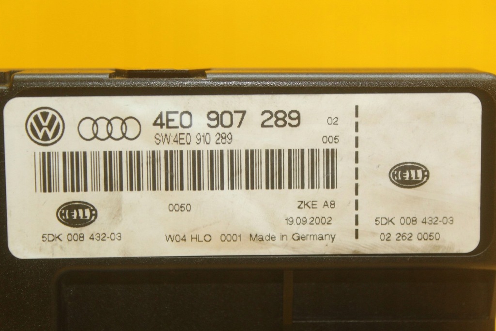 фото №5, Модуль блок управления комфорта audi a8 d3 4e0907289 4e0910289