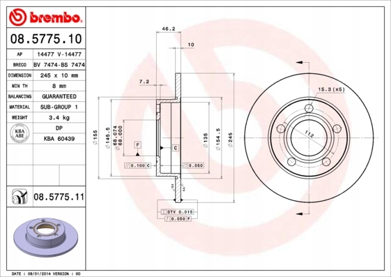фото №3, Гальмівні диски гальмівні колодки задня brembo audi a8 d2