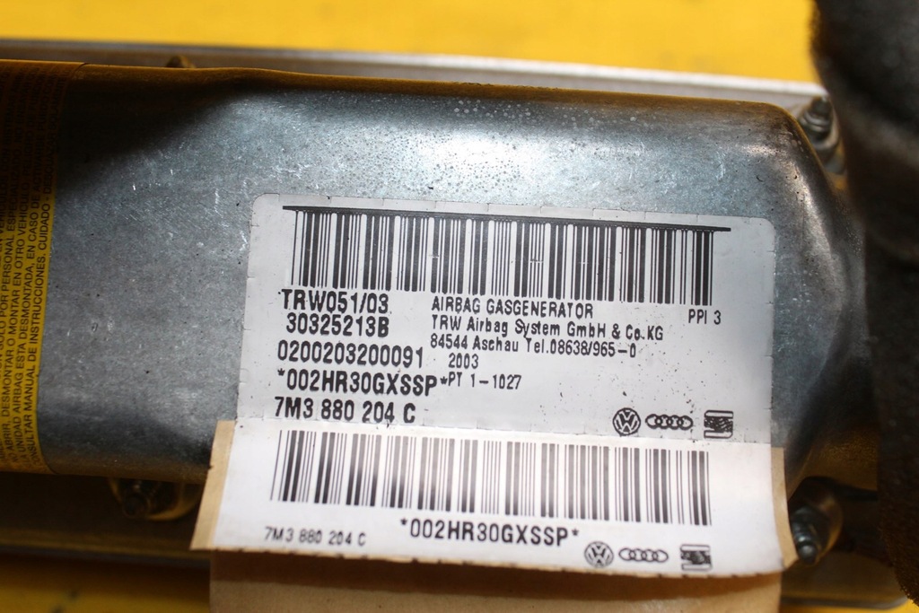 фото №5, Подушка пасажира alhambra i fl 1.9 tdi 7m3880204c