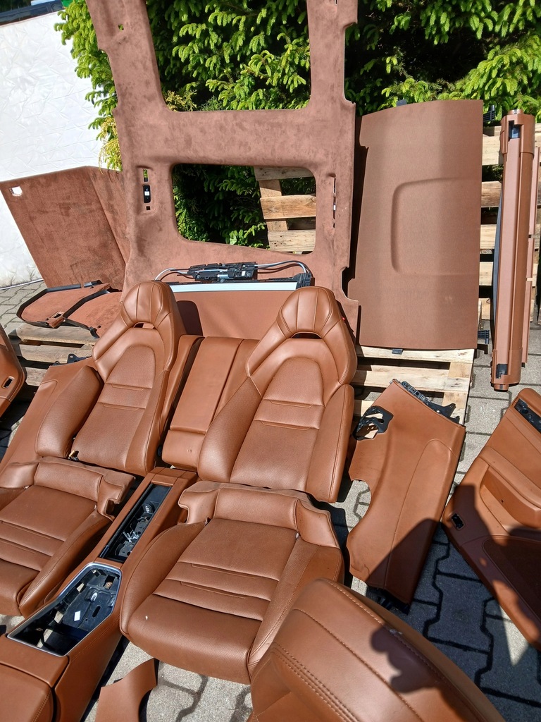 фото №13, Porsche panamera 971 turbo сидіння обшивки середина салон стеля килимки