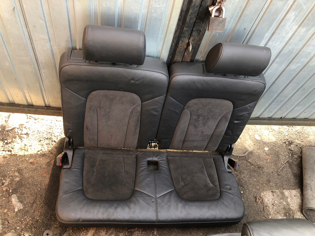 фото №1, Audi q7 заднее сиденье сиденья кожа alcantara 3 ряд 7os